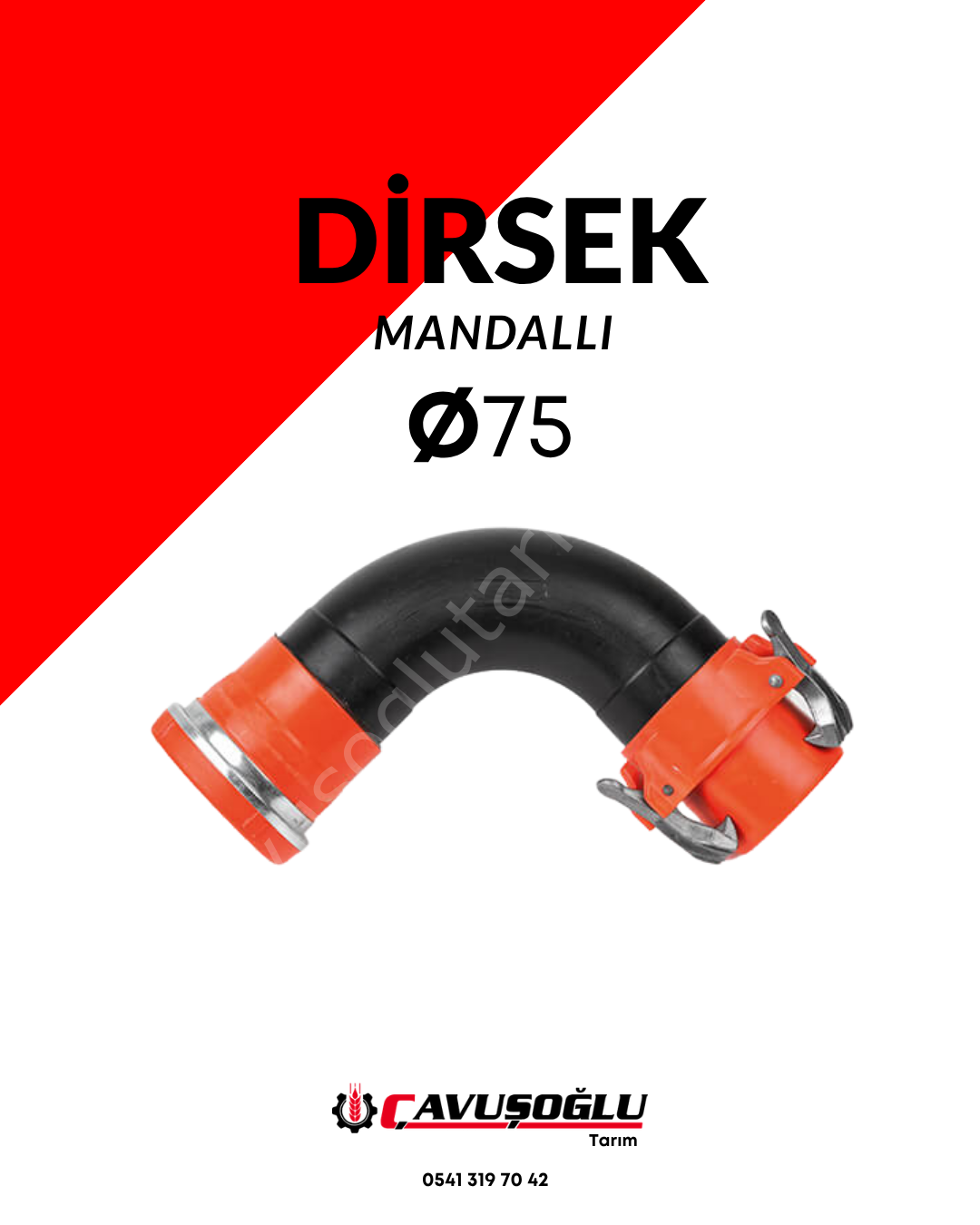 Ø 75 DİRSEK MANDALLI CONTA HARİÇ